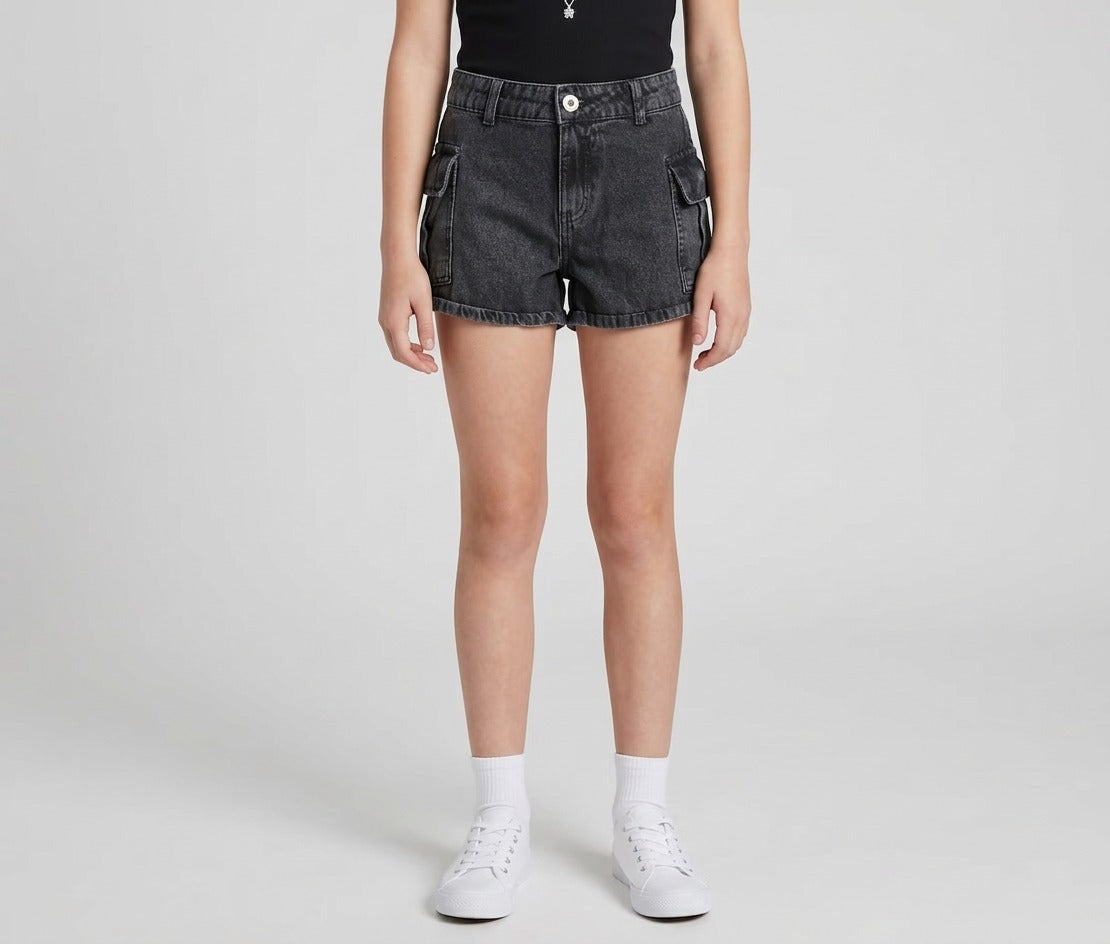Shorts Juvenil Jeans Cargo