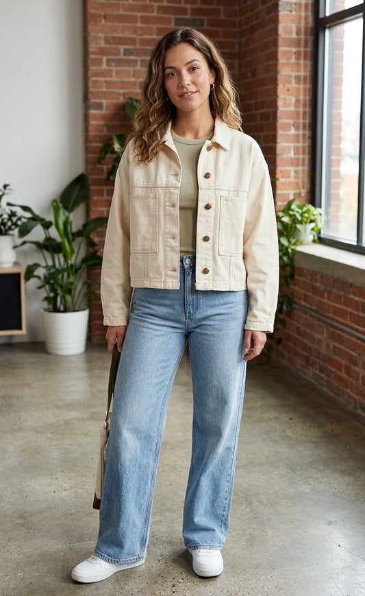 Jaqueta em Jeans Claro